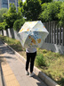 瑪麗亞·古琦（MARJA KURKI）太陽傘防紫外線防曬遮陽傘五折輕便晴雨傘兩用 萬花叢中 黃色 曬單實拍圖
