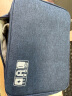 诺芊尚数据线收纳包旅行数码包整理包隔层U盘耳机充电器配件收纳保护盒 天蓝色24.5*18.5*10cm 实拍图