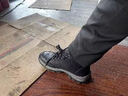 紅蜻蜓羊毛棉鞋男2025冬季新款真皮加絨保暖高幫男士休閑爸爸皮鞋男鞋 黑色單層 39 曬單實(shí)拍圖