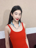Charm Kendo磁吸扣真絲絲巾女裝飾圍巾百搭圍脖領(lǐng)巾生日禮物送女友媽媽 花隱淡藍(lán)色吊墜短款 曬單實拍圖
