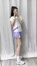 DUTRIEUX羽毛球服套裝男女速干衣情侶運(yùn)動(dòng)比賽服短袖防走光短褲裙訓(xùn)練隊(duì)服 羽你同行【女款】白色+紫裙褲L 曬單實(shí)拍圖