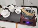 瓷牌茗茶具（cipaiming teaset）瓷牌茗 茶具套裝茶臺燒水壺一體茶盤(pán)自動(dòng)上水電熱水壺高檔泡茶壺 胡智享抽水+提梁+美人肩蓋碗 10件 曬單實(shí)拍圖