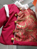 迪士尼（Disney）兒童拜年服男套裝冬季過(guò)年寶寶嬰兒唐裝抓周服男女童中式周歲禮服 深紅色套裝 90 曬單實(shí)拍圖