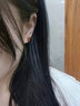 Grace Girl四葉草鉆石耳釘女紅瑪瑙耳環(huán)氣質(zhì)高級感耳飾生日情人節(jié)禮物送女友 鉆石四葉草耳釘(紅瑪瑙)-本地倉 曬單實拍圖