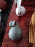 陶云尚 哥窯玉兔開片茶寵汝窯精品茶寵擺件創(chuàng)意功夫茶具茶道茶盤配件 小吉兔一對 曬單實(shí)拍圖