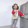 纖絲鳥(niǎo)（TINSINO）兒童衛(wèi)衣春季男女童衛(wèi)衣潮流時(shí)尚中大童百搭上衣童裝 紅色斑點(diǎn)狗 曬單實(shí)拍圖
