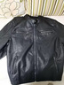 ANDSEEYOU 潮牌男士皮衣 2025秋冬新款機車(chē)皮夾克潮流復古青年修身翻領(lǐng)外套 黑色 2XL 曬單實(shí)拍圖