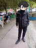 GUANGAN AEPE棉服男款冬季美式潮牌加厚沖鋒保暖夾克棉衣男生冬天連帽防寒服 黑色 L 曬單實拍圖