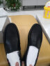 红蜻蜓男士休闲皮鞋舒适一脚蹬男士单鞋套脚鞋爸爸鞋懒人鞋WTA8640 黑色 40 实拍图