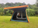 原始狼 PRIMITIVE WOLF黑膠鋁桿帳篷戶外野外防曬防暴雨全自動便攜公園露營4-8人大帳篷 全鋁桿黑膠綠色4-8人約8㎡ 曬單實拍圖