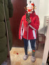 RUNNING RIVER奔流 女士 冬季 新品戶(hù)外保暖雙板滑雪服夾克上衣A1013 170紅 38-M 曬單實(shí)拍圖