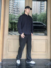 亨利格蘭   HENRY GRANT小熊貓男裝 春秋高街時尚工裝長袖襯衫外套休閑襯衣QSC231601 藍(lán)色 XL 50 曬單實拍圖