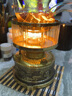 絲焰新款煤油燈空氣燈煮茶爐活火茶燈純黃銅復古茶爐潮汕功夫茶具整套 招財進(jìn)寶手工玻璃罩 曬單實(shí)拍圖