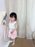 INSLABE嬰兒背心短褲套裝夏季薄款衣服男童女寶寶短袖短褲兒童卡通兩件套 背心套裝-粉色 80碼(建議6-12個(gè)月) 曬單實(shí)拍圖