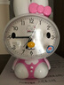 hanlinTimehanlinTime 雙耳兔創(chuàng  )意鬧鐘可愛(ài)卡通小鬧鐘學(xué)生兒童起床鬧鈴夜光 粉色 曬單實(shí)拍圖