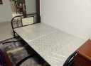赛森 折叠床单人床加固型双人午休床四折床铁艺床家用1.2米木板床硬床 加固加厚1米2宽 黑色 实拍图