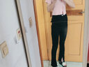 獅子聰微喇叭開(kāi)叉牛仔褲女高腰修身顯瘦直筒復古拖地褲 2107黑色加長(cháng)版 M 曬單實(shí)拍圖