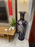 垚罄 景德鎮(zhèn)陶瓷器落地大花瓶客廳 中國(guó)紅落地陶瓷大花瓶家居擺件工藝品 藍(lán)色牡丹 1.2米單個(gè) 配底座 曬單實(shí)拍圖