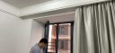 阿黎高遮光窗帘成品卧室客厅阳台遮阳灰色挂钩式2.5米宽*2.4高单片 实拍图
