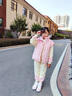 FNJ KIDS女童套裝冬季新款洋氣中大童加絨加厚衛衣兒童馬甲三件套潮 A01粉色 150 （建議身高140-150cm） 曬單實(shí)拍圖