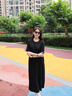 旅途原品（ltyp）醋酸連衣裙高檔進(jìn)口時髦優(yōu)雅扭結(jié)連衣黑色中長裙女秋 靜謐黑-日本三醋酸 L -XL-165-170cm（現(xiàn)貨） 曬單實拍圖
