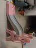 嘻优米滑滑梯儿童室内玩具家用秋千组合3-6岁宝宝滑梯户外游乐园婴儿秋 【加长滑道】二合一粉色 实拍图