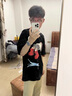 黑盒白美式復(fù)古嘻哈卡通純棉短袖t恤男女夏季寬松潮牌高街情侶半袖體恤 XXJR-T8319黑色 L 曬單實(shí)拍圖