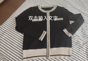 帕什 羊絨衫女100%山羊絨秋冬小香風(fēng)金絲編織拼色圓領(lǐng)針織毛衣女PS-32 黑色 M 曬單實(shí)拍圖