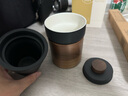 心去處陶瓷茶杯茶水分離杯辦公室泡茶水杯帶過濾防燙個(gè)人專用現(xiàn)代辦公杯 行思泡茶杯（墨綺） 370ml 曬單實(shí)拍圖