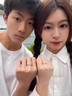 紀詩(shī)哲（GIEVSZHE）青絲情侶戒指一對時(shí)尚飾品求訂婚結婚開(kāi)口刻字紀念生日禮物送女友 婉繞相思對戒【異地戀可分開(kāi)發(fā)貨】 曬單實(shí)拍圖