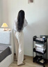 相伊戀人寬松闊腿褲女25年新款秋冬季休閑褲高腰顯瘦小個(gè)子拖地糯米直筒褲 奶白色 【春秋款-常規/小個(gè)子】 M 碼【推薦96-110斤】 曬單實(shí)拍圖