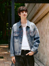 森馬（Semir）森柔牛仔|夾克男牛仔外套秋季寬松翻領(lǐng)上衣街頭潮流103524108101 曬單實(shí)拍圖