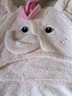 babycare嬰兒浴巾暖絨洗澡巾光暖黑科技baby絨帶帽斗篷-小粉象105*105cm 曬單實(shí)拍圖
