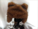 野外尋梅小浣熊帽子尾巴兒童男女親子美洲貉子毛護耳防寒帽冬季霸王皮草帽 本色小浣熊 兒童4-12歲【可調節】 曬單實(shí)拍圖