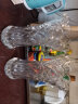 军英（JUNYING） 军英 玻璃花瓶彩色磨砂透明水培植物插花瓶客厅餐厅摆件花瓶 加厚水晶玻璃瓶33-2 1只装 实拍图