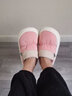回力防潑水情侶棉拖鞋保暖舒適秋冬室內加絨棉鞋HL0467粉色36-37碼 曬單實(shí)拍圖
