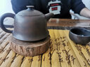 此時此刻建水紫陶茶壺純手工菩提紋石瓢壺家用功夫茶李昊泡茶壺西施金鐘壺 金鐘1壺2杯 曬單實拍圖