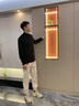 羅蒙（ROMON）高端羊毛衫男秋冬圓領(lǐng)套頭毛衣雙股加厚針織衫保暖寬松打底衫 蟹殼青【雙股】 加厚 XL 曬單實(shí)拍圖