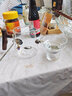 匠之典作 高檔木把公道杯玻璃手工鑲銀茶海分茶器加厚茶漏一體套裝 觀山木把直身公杯（八方來財）+銀珠茶漏 曬單實拍圖