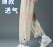佐優(yōu)品休閑褲男士夏季潮流寬松闊腿直筒運(yùn)動(dòng)九分褲子男百搭工裝褲男長褲 卡其色 L 建議110-120斤 曬單實(shí)拍圖