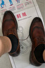 【高端手工內(nèi)縫線真皮大底系列】SATON男士布洛克雕花鞋商務(wù)正裝圓頭系帶Patina擦棕色德比鞋皮鞋 棕色 45 曬單實(shí)拍圖