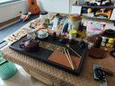 石匠同豐 簡(jiǎn)約天然烏金石茶盤(pán)茶具套裝 中式黑金石功夫茶臺 家用大小號茶海茶托盤(pán) 長(cháng)歌行 60*30*3cm 曬單實(shí)拍圖