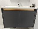 九牧（JOMOO）浴室柜 陶瓷一体盆铝合金悬挂抗菌组合柜绅士灰80cm A2706-715Z-1 实拍图