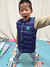 迪士尼兒童羽絨棉馬甲中大男童保暖坎肩女童加厚背心小寶寶馬夾秋冬 藏青色 130 建議身高110-120CM 曬單實(shí)拍圖