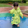 smally兒童雨衣女童幼兒園寶寶全身防水雨衣卡通恐龍雨衣男童小學(xué)生雨披 果綠動(dòng)感恐龍 S（建議身高80-95cm） 曬單實(shí)拍圖