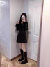 CAMILA KSENIA長筒靴女秋冬2025年新款后拉鏈長靴不過膝厚底時尚高筒靴女騎士靴 黑色 37 曬單實拍圖