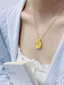 中國(guó)黃金（CHINA GOLD）黃金項(xiàng)鏈男女款足金十二生肖龍牌素鏈本命年禮物送女友老婆 生肖龍吊墜 【贈(zèng)925銀鏈】約2.9g 曬單實(shí)拍圖