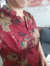 俞兆林（YUZHAOLIN）中年洋氣媽媽新款夏裝仿真.絲連衣裙高貴婚宴禮服中老年夏季大碼 酒紅色 2XL 115-125斤 曬單實(shí)拍圖