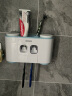 意可可（ecoco） 吸盘牙刷架牙缸漱口杯套装浴室免打孔刷牙杯牙膏架卫生 北欧蓝 实拍图