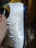 KELME/卡爾美小牛皮MG足球鞋男透氣短釘系帶學(xué)生比賽圓釘球鞋成人 白色 43 曬單實(shí)拍圖